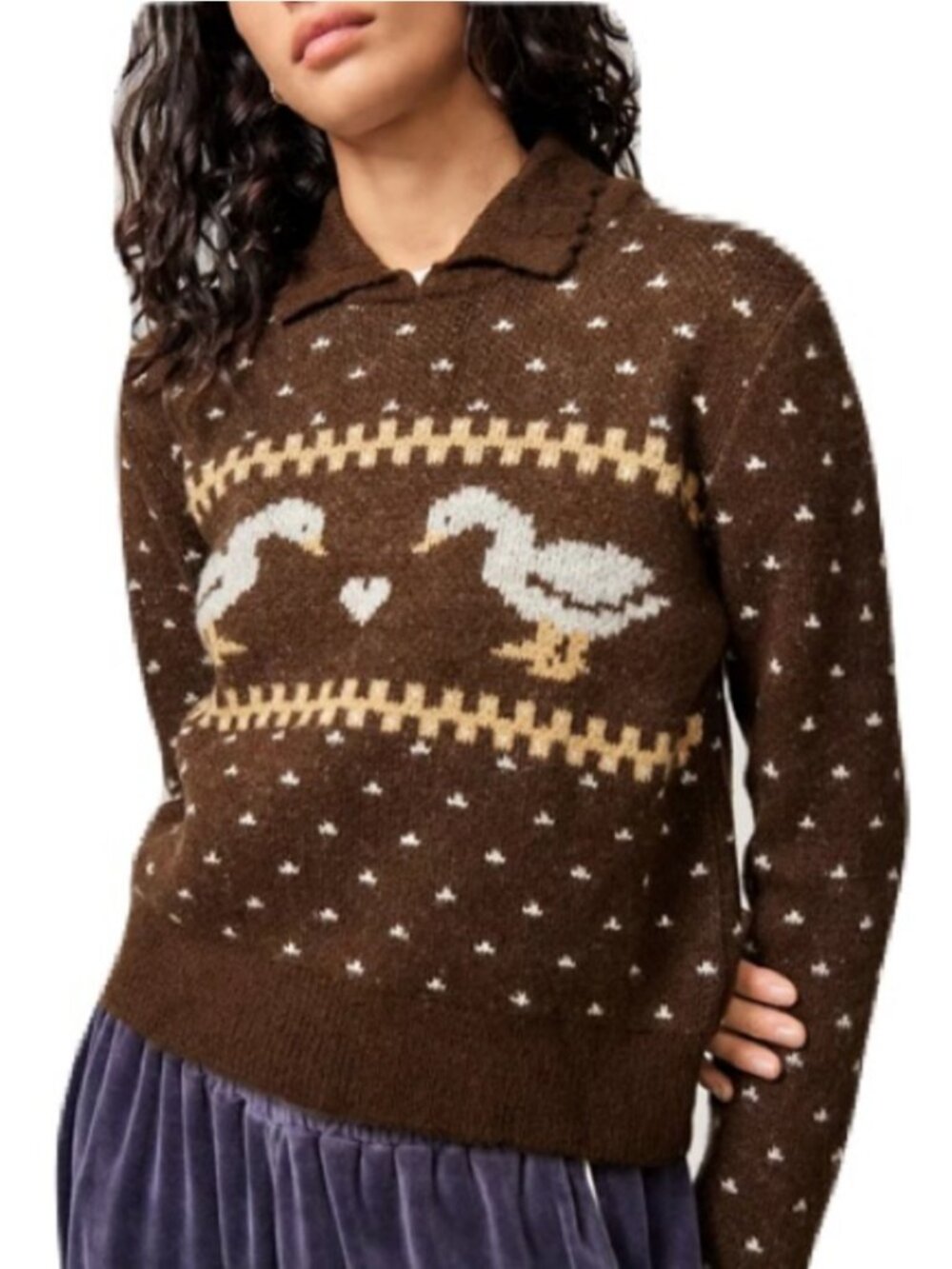 Freshman 1996 Goose Knit Sweater Small
